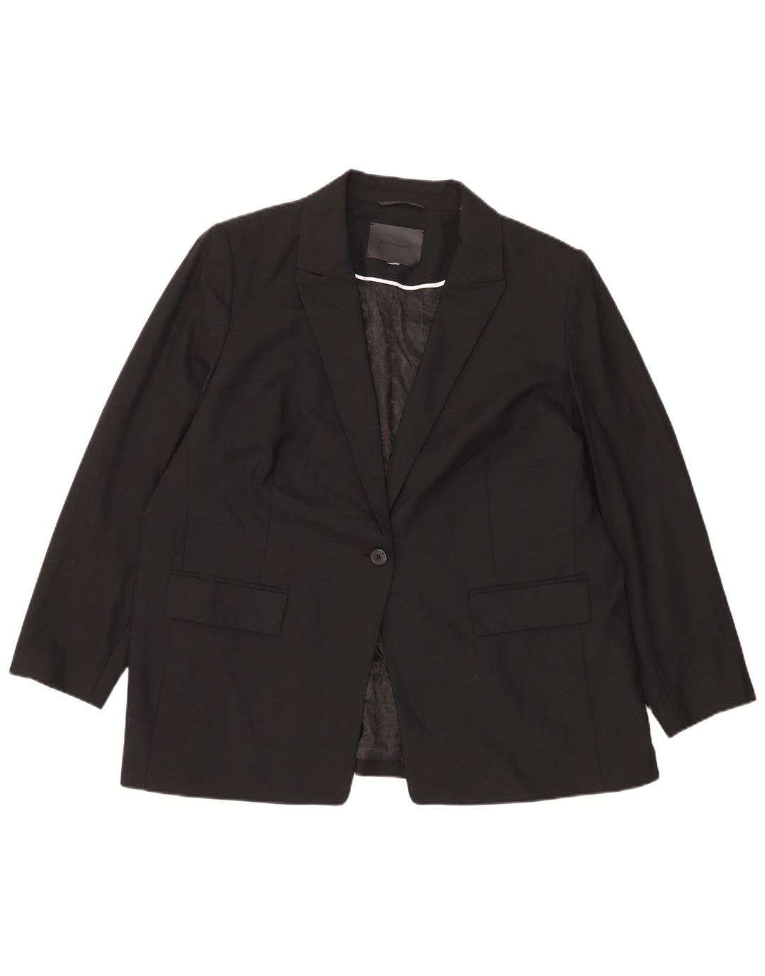Jaqueta blazer feminina Marks & Spencer Autograph 1 botão Reino Unido 18 XL preta