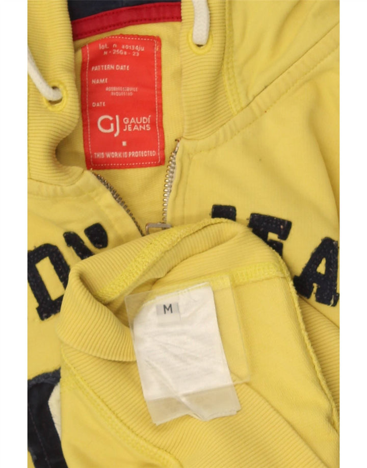 Gaudi Suéter feminino com capuz e zíper gráfico Reino Unido 12 Médio Amarelo