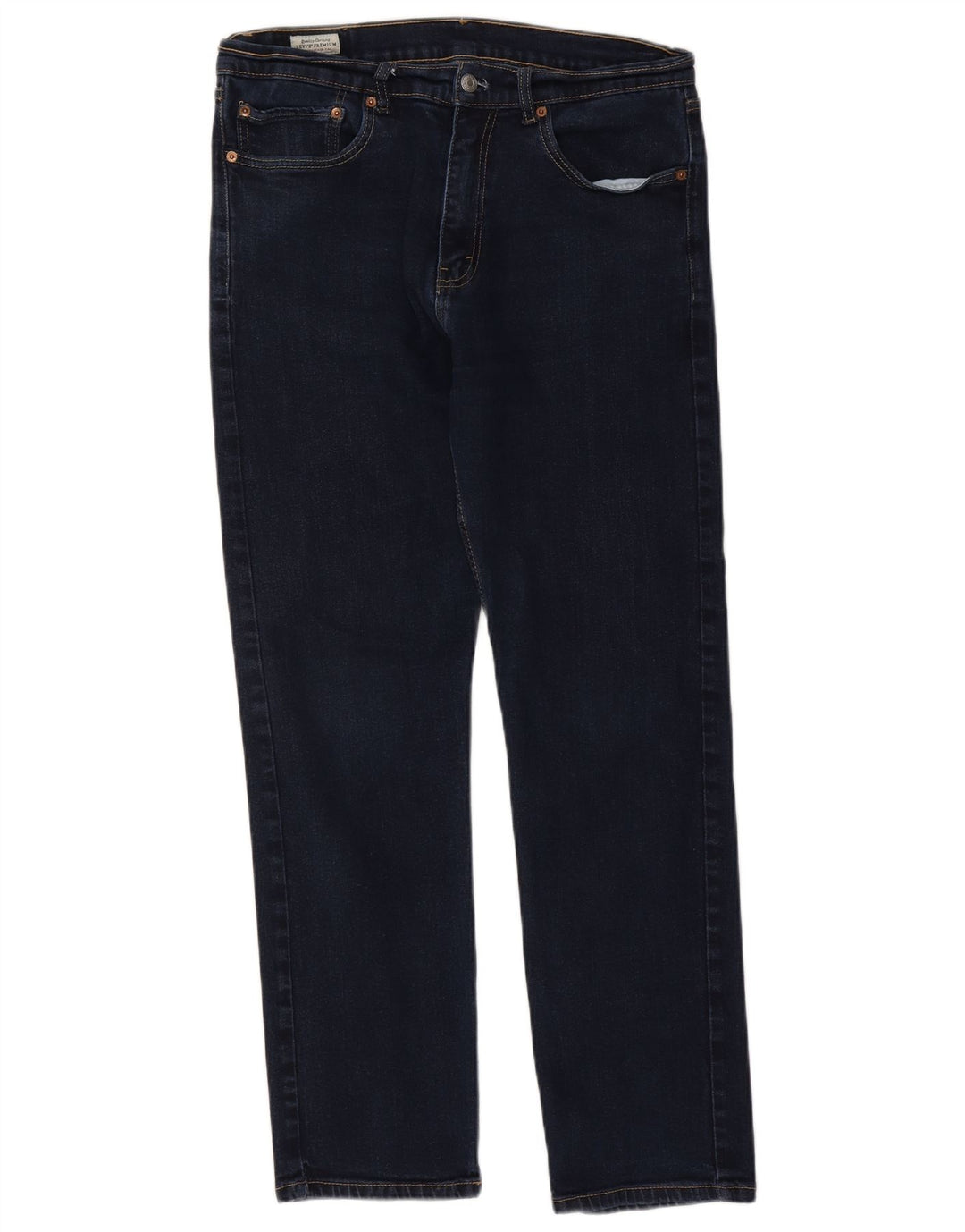 Levi's Masculino 505 Straight Jeans W36 L32 Azul Marinho Algodão