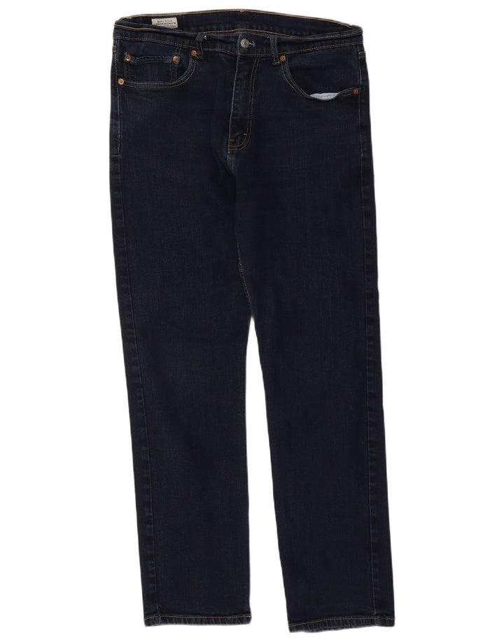 Levi's Masculino 505 Straight Jeans W36 L32 Azul Marinho Algodão