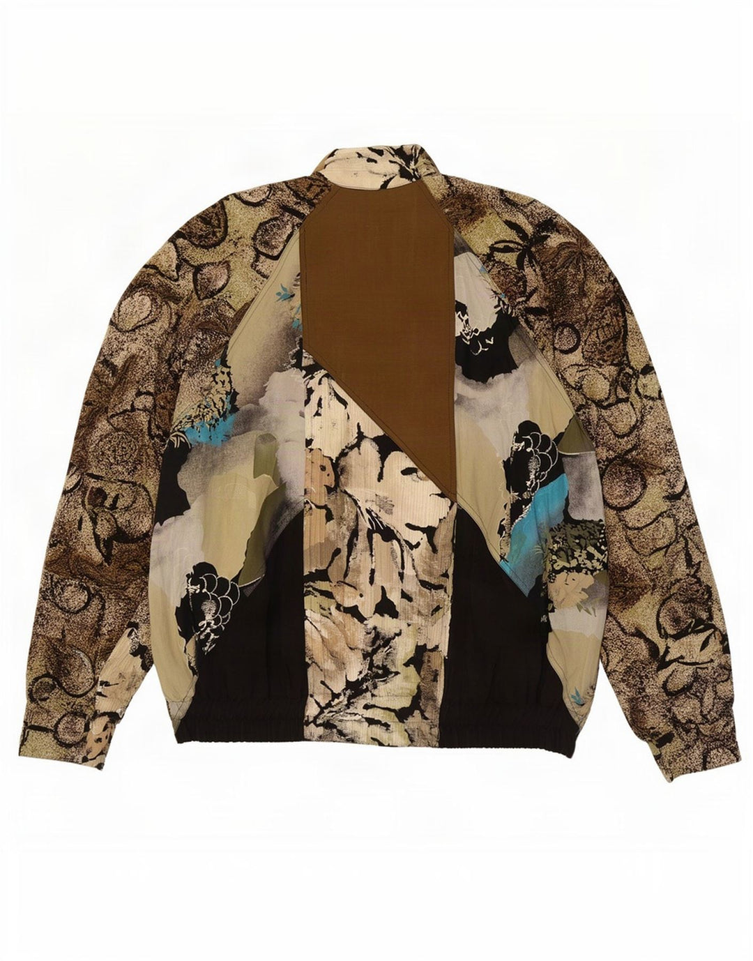 Gerry Weber Jaqueta bomber feminina superdimensionada UE 40 médio cáqui floral modal