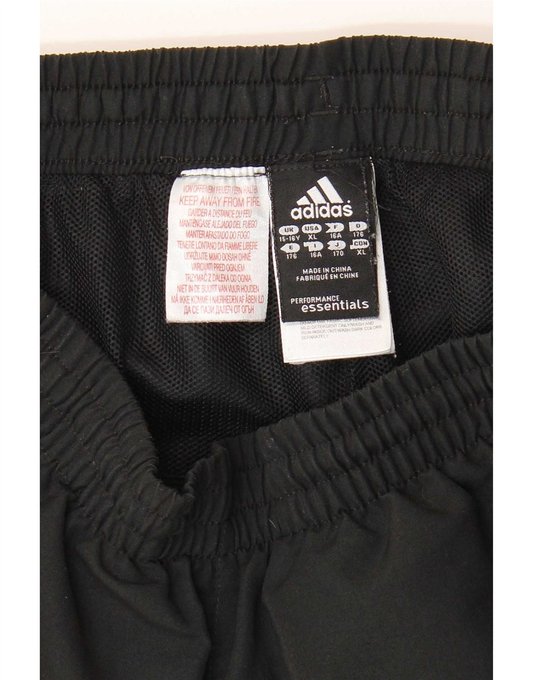Shorts esportivos Adidas meninos 15-16 anos preto poliéster