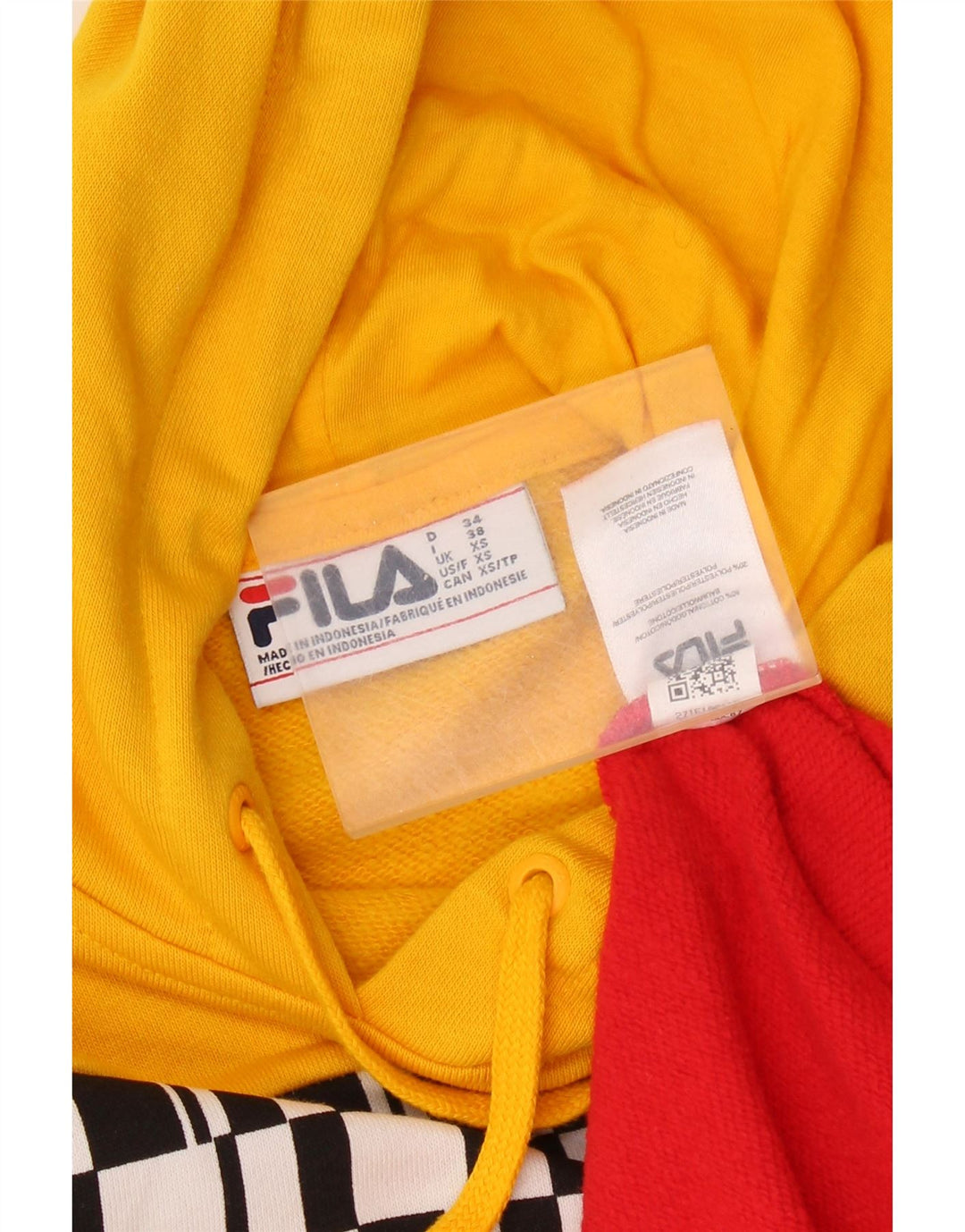 FILA Mens Graphic Hoodie Jumper XS Multicolorido Colourblock Algodão