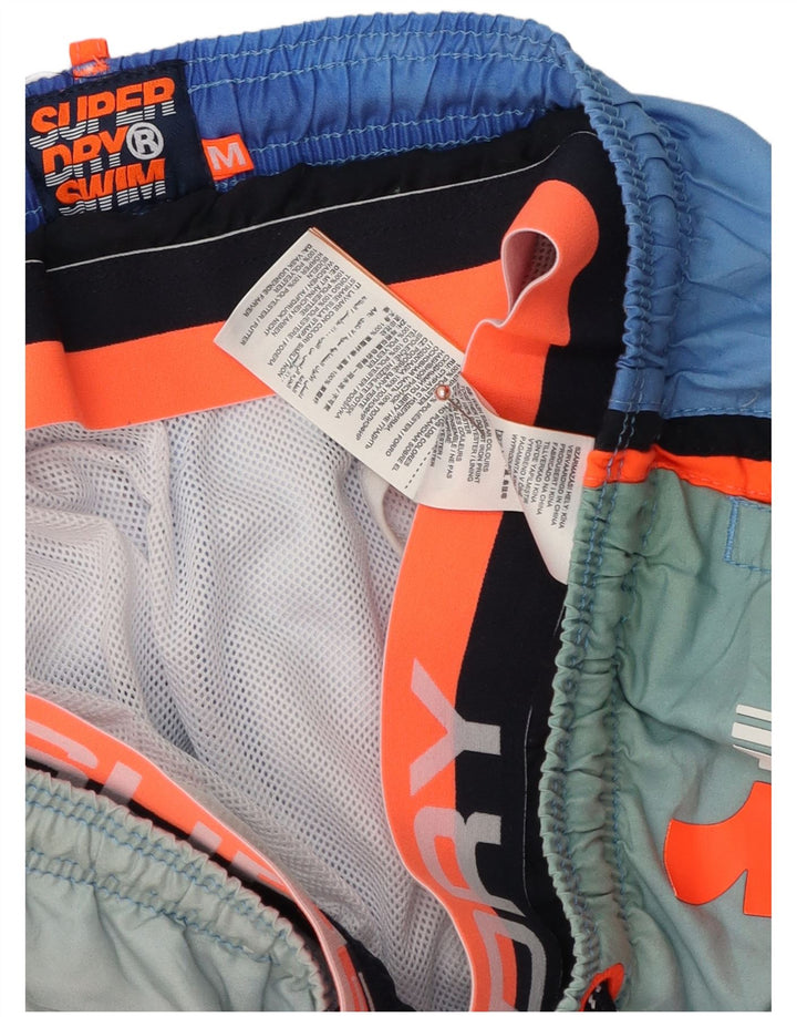Shorts de banho masculino Superdry Graphic Abstract Pattern médio multicolorido