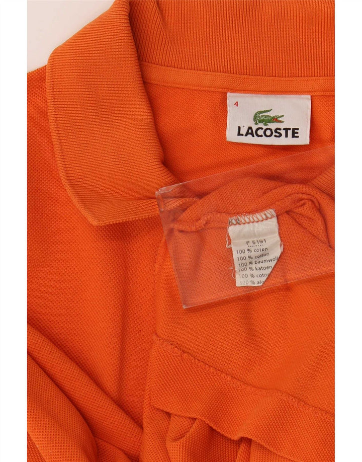 Camisa polo masculina Lacoste tamanho 4 médio algodão laranja