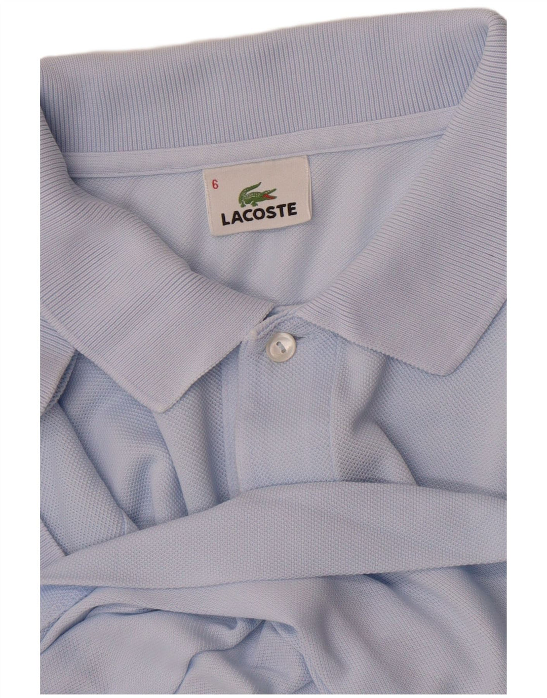 Camisa polo masculina Lacoste tamanho 6 XL azul
