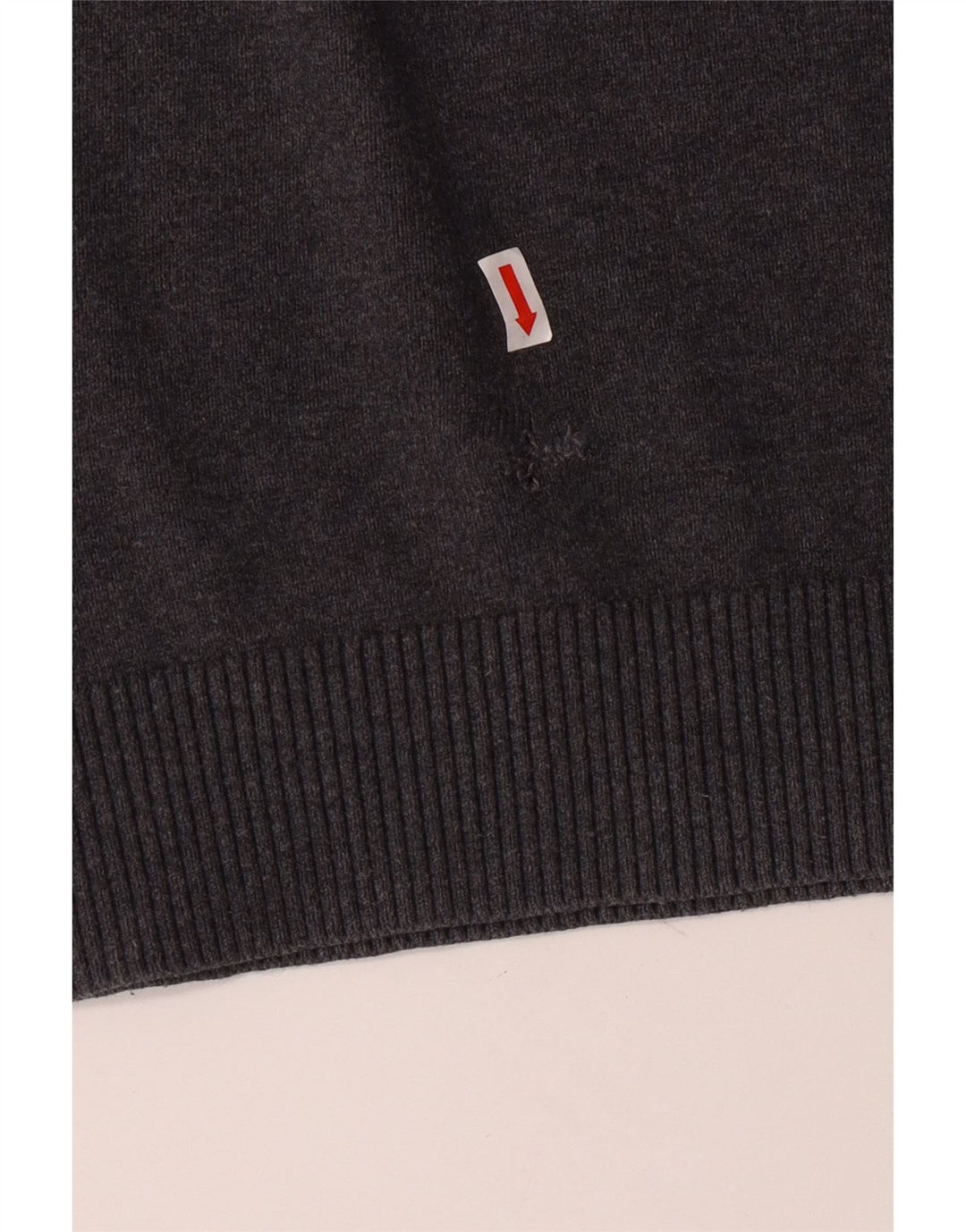 Suéter masculino TOMMY HILFIGER com gola redonda e algodão cinza médio
