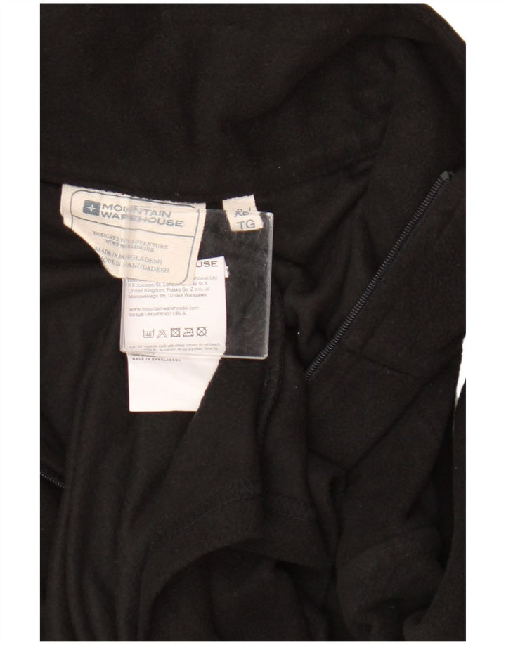Mountain Warehouse Mens Zip Neck Fleece Jumper XL Poliéster Preto