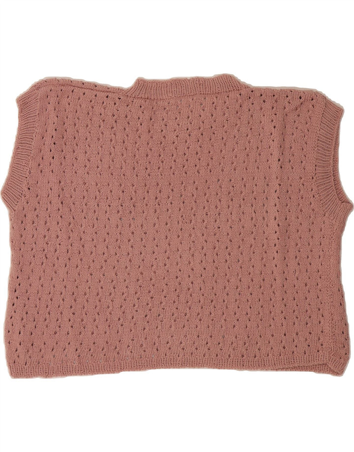 VINTAGE Womens Vest Tank Top UK 18 XL Pink Vintage Vintage and Second-Hand Vintage from Messina Hembry 