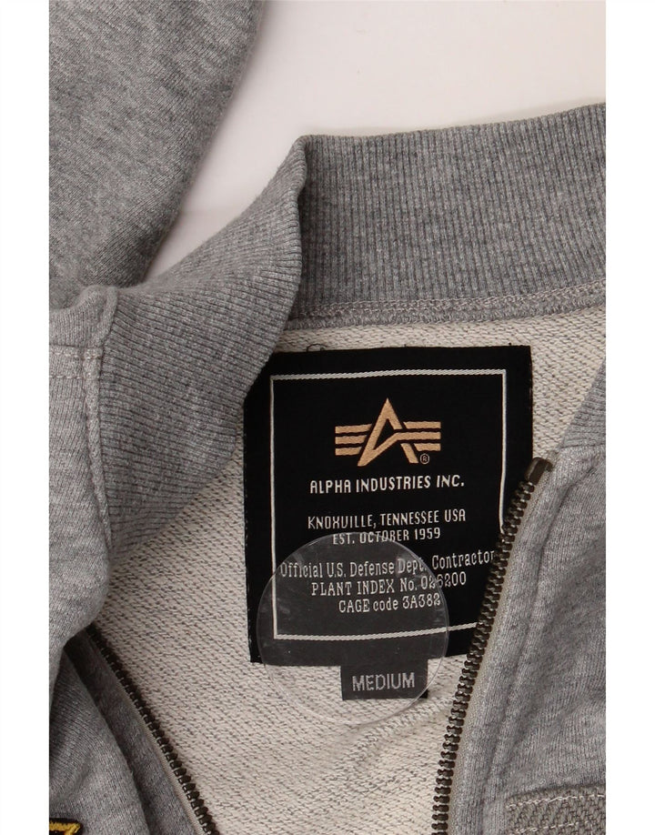 ALPHA INDUSTRIES Jaqueta masculina de agasalho cinza médio