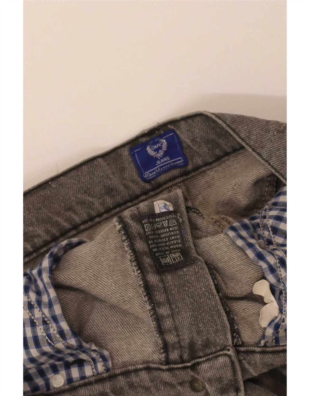 Calça jeans reta masculina Gianmarco Venturi W32 L34 algodão cinza