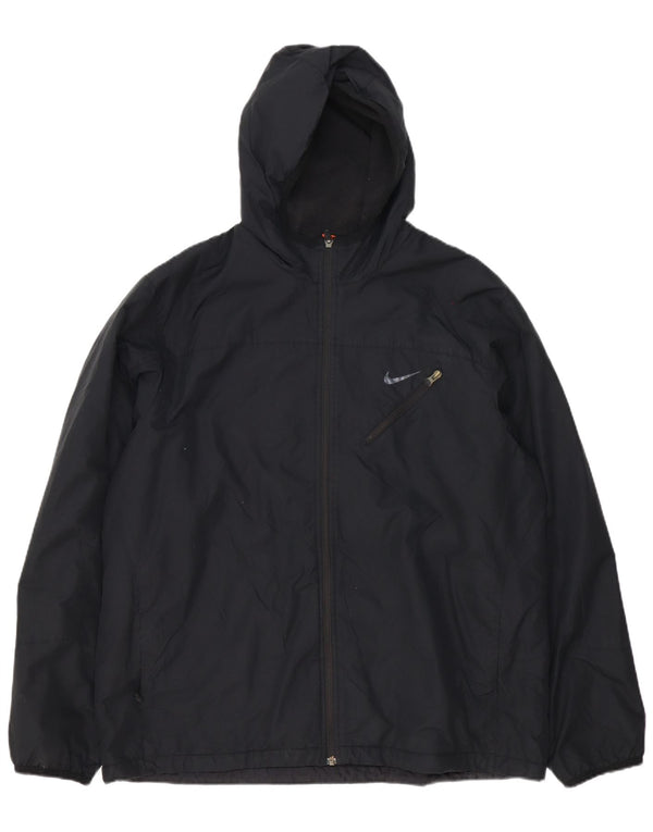 Jaqueta masculina Nike com capuz e moletom UK 46/48 XL preto poliéster