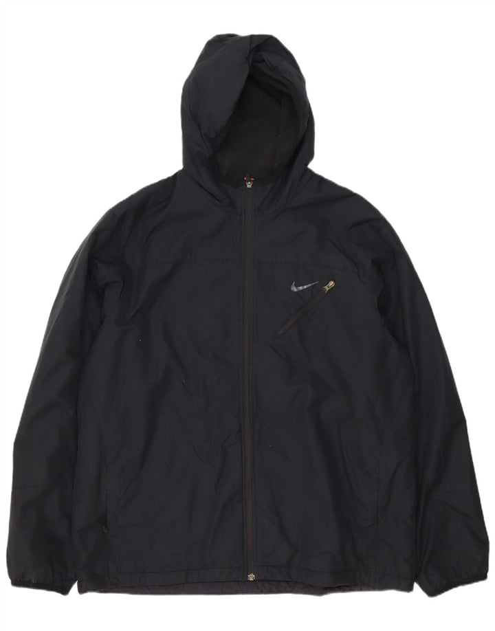 Jaqueta masculina Nike com capuz e moletom UK 46/48 XL preto poliéster