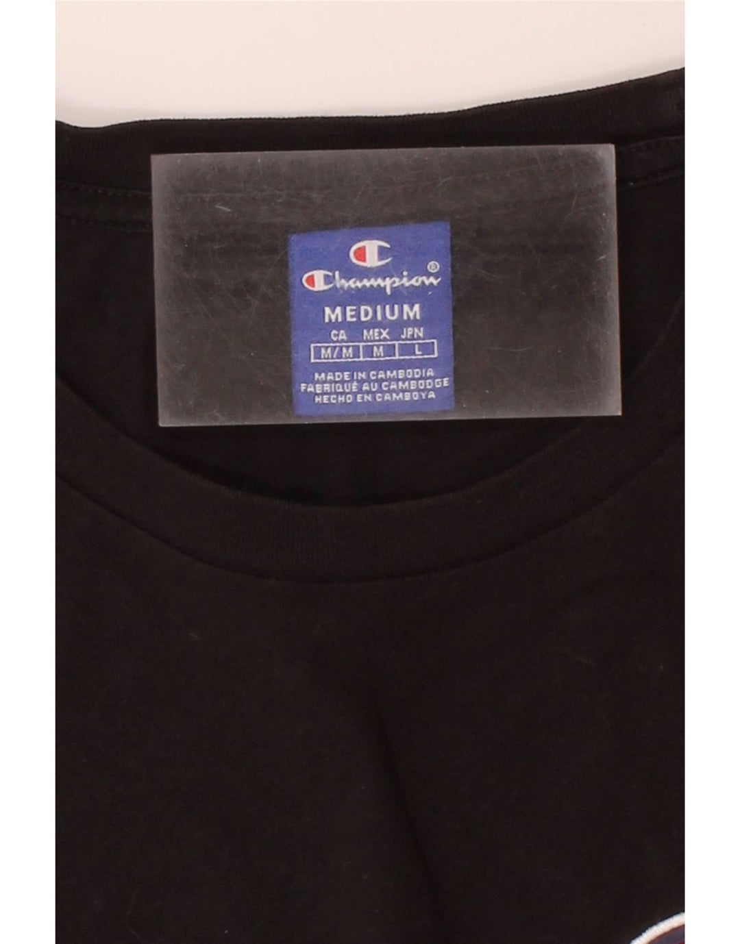 CHAMPION Mens T-Shirt Top Medium Black Cotton Vintage Champion and Second-Hand Champion from Messina Hembry 