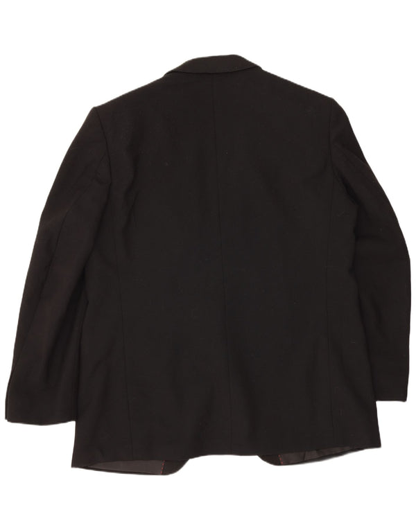 Jaqueta blazer masculina Wilvorst com 1 botão Reino Unido 40 grande preta de lã nova