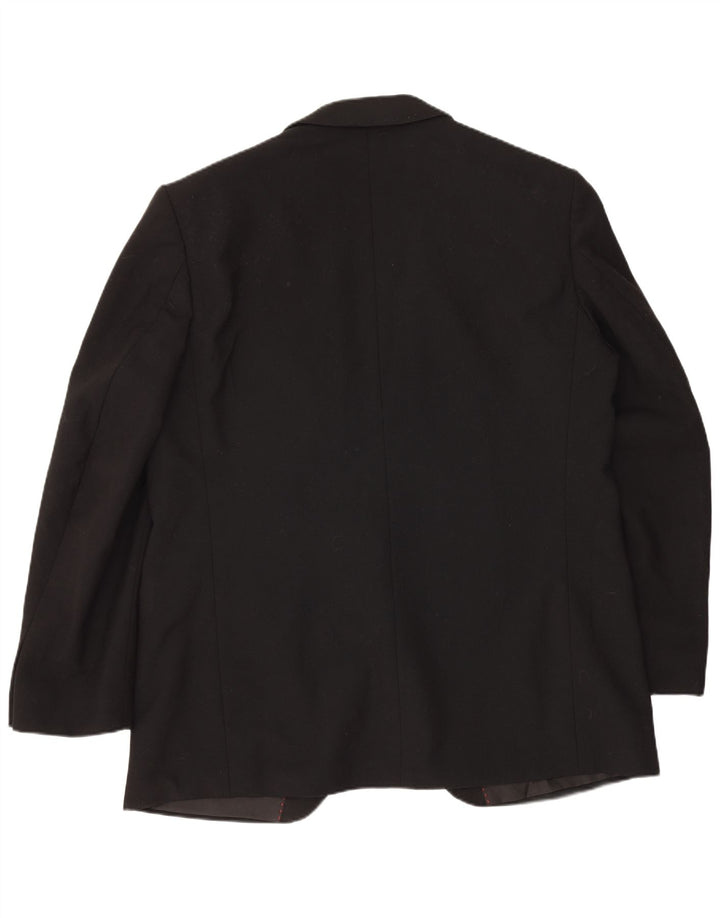 Jaqueta blazer masculina Wilvorst com 1 botão Reino Unido 40 grande preta de lã nova