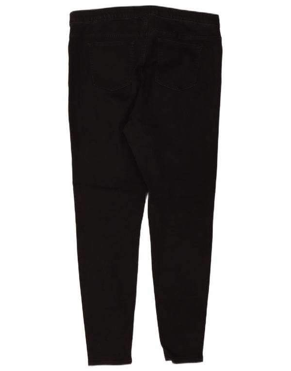 Calça jeans feminina Marks & Spencer UK 18 XL W36 L29 algodão preto