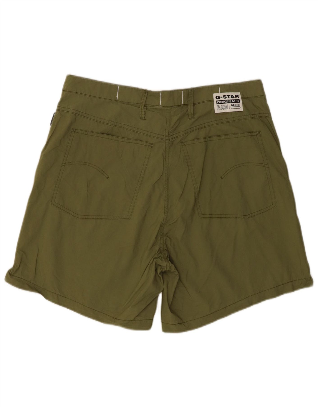 G-Star Mens Chino Shorts W29 Pequeno Algodão Cáqui