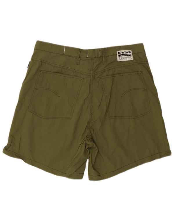 G-Star Mens Chino Shorts W29 Pequeno Algodão Cáqui