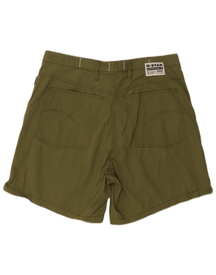 G-Star Mens Chino Shorts W29 Pequeno Algodão Cáqui