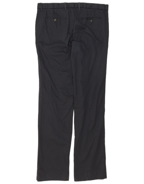 Calça chino reta masculina Gap cáqui W36 L34 algodão listrado preto