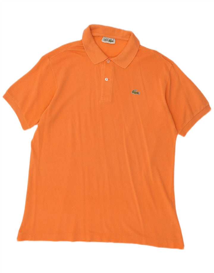Camisa polo masculina LACOSTE tamanho 5 grande algodão laranja