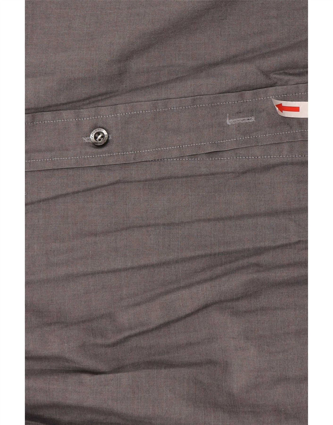 Camisa masculina Enrico Coveri tamanho 40 15 3/4 algodão cinza médio