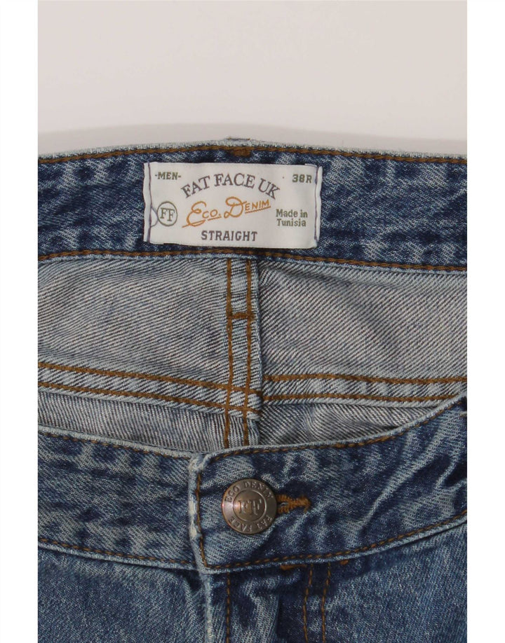 Calça jeans reta masculina Fat Face W38 L30 azul