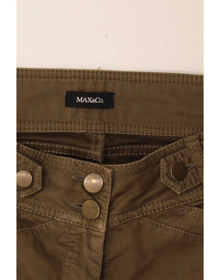 Max&Co. Calça feminina casual bootcut W32 L32 cáqui
