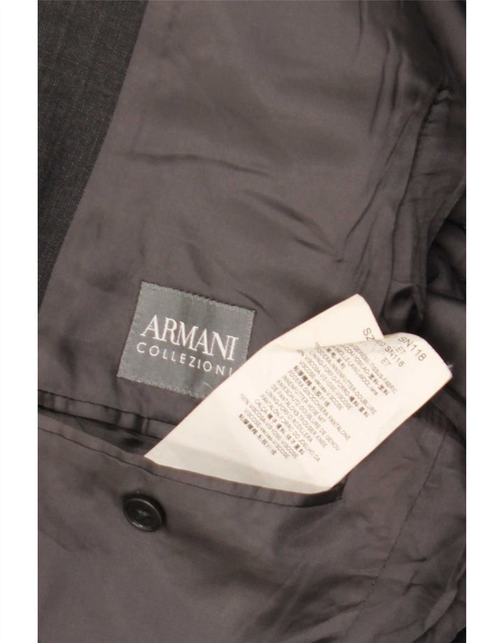 Jaqueta blazer masculina Armani Collezioni com 2 botões IT 50 grande lã cinza