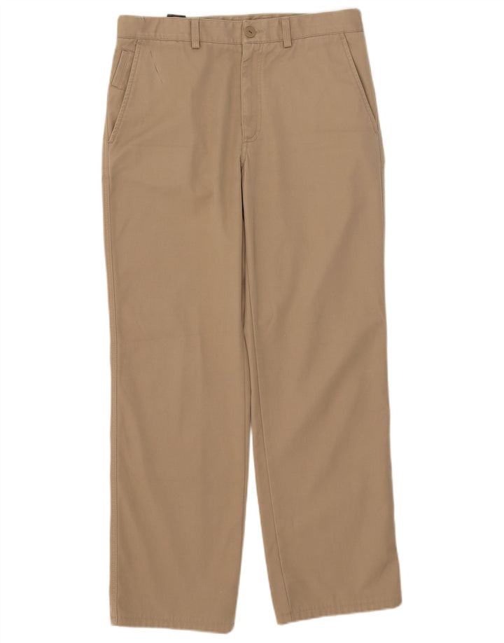 Calça chino reta masculina Avirex W33 L29 poliéster bege