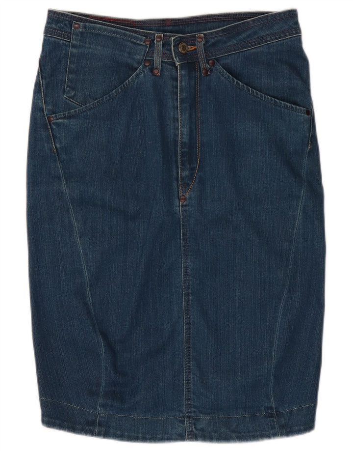 Saia jeans feminina Levi's W28 algodão azul médio