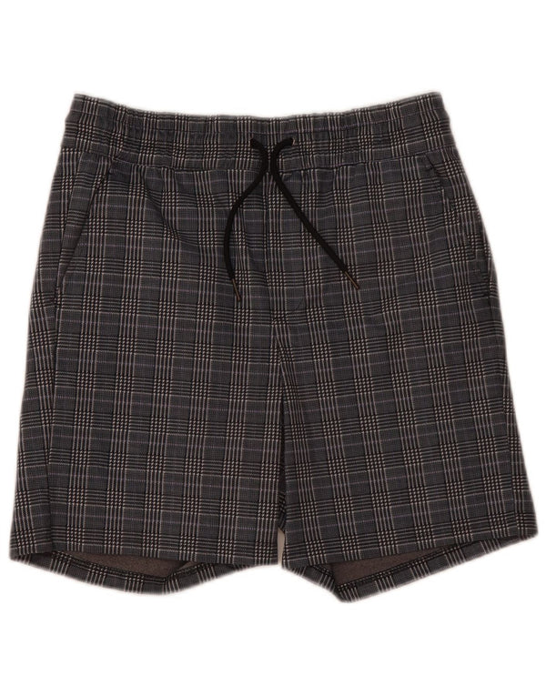 Shorts Chino Masculino Jack & Jones Pequeno W29 Poliéster Xadrez Cinza