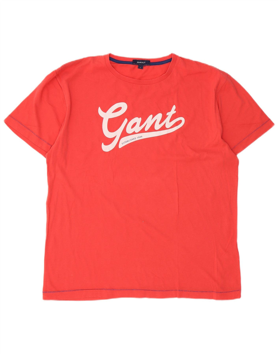 Camiseta masculina gráfica Gant grande algodão vermelho