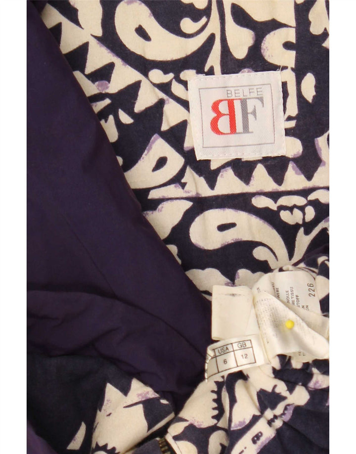 Casaco acolchoado grande feminino Belfe Reino Unido 12 nylon roxo médio