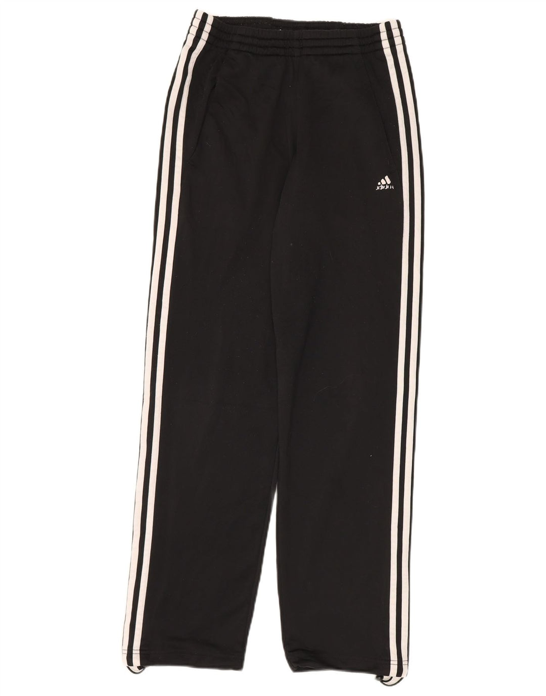 Calças de treino masculinas Adidas UK 36/38 poliéster preto pequeno