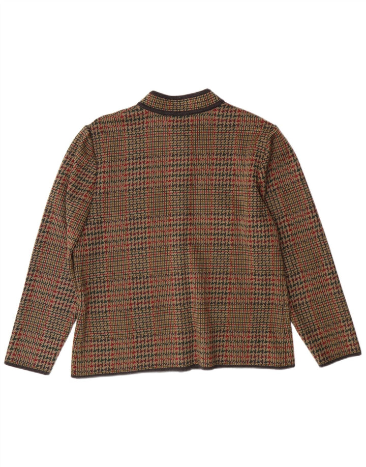 Jaqueta blazer feminina de malha com 6 botões STIZZOLI IT 48 XL marrom Houndstooth