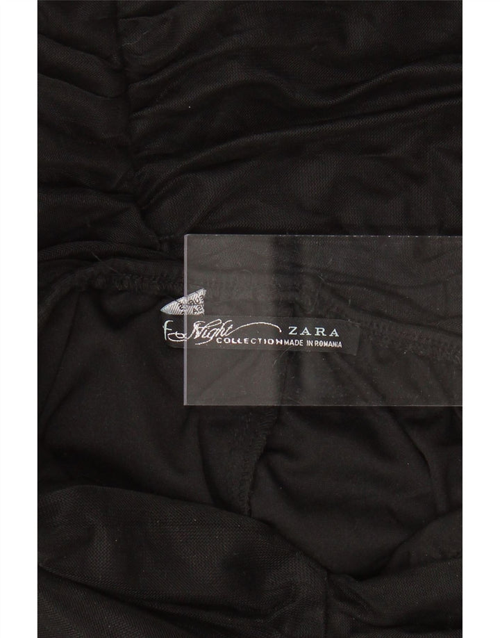 Vestido bodycon feminino sem alças ZARA Reino Unido 8 pequeno preto