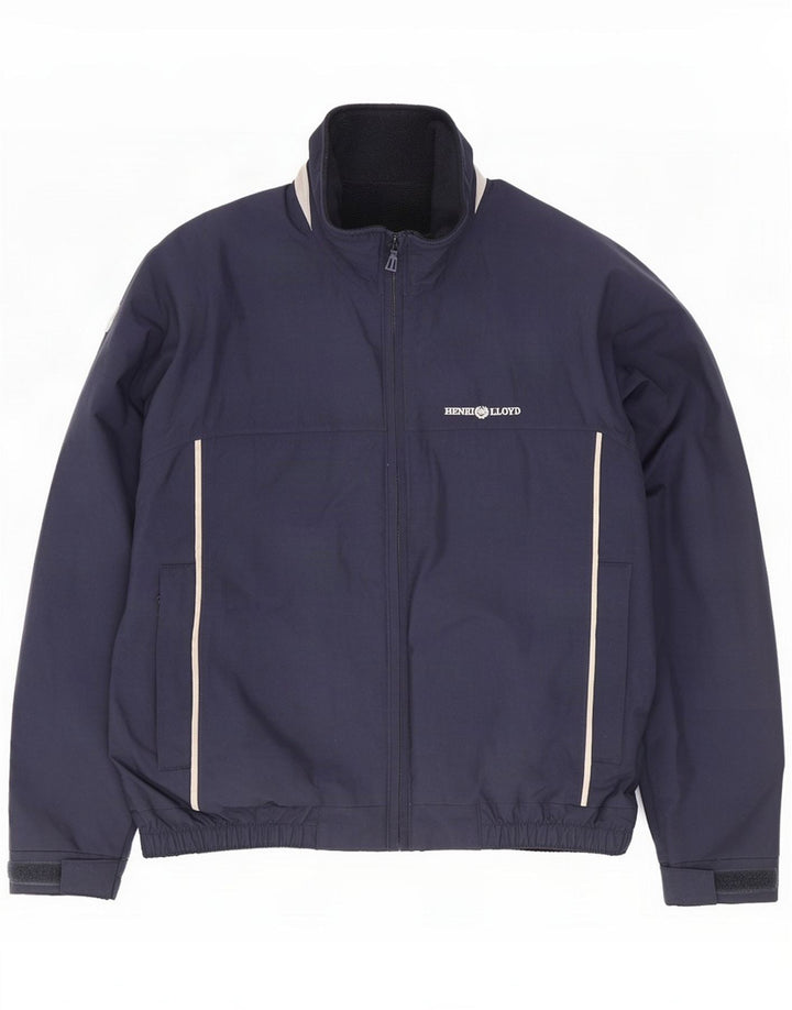 Jaqueta corta-vento masculina Henri Lloyd Reino Unido 38 Nylon azul marinho médio