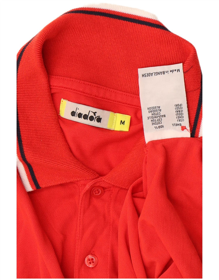 Camisa polo masculina DIADORA algodão vermelho médio