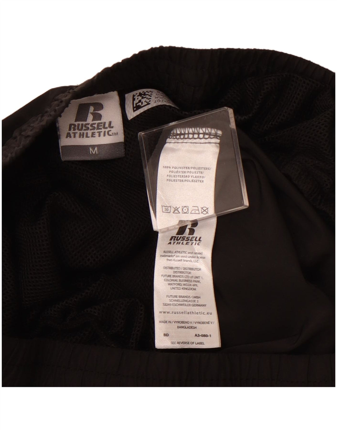 Shorts esportivos masculinos RUSSELL ATLÉTICO preto médio