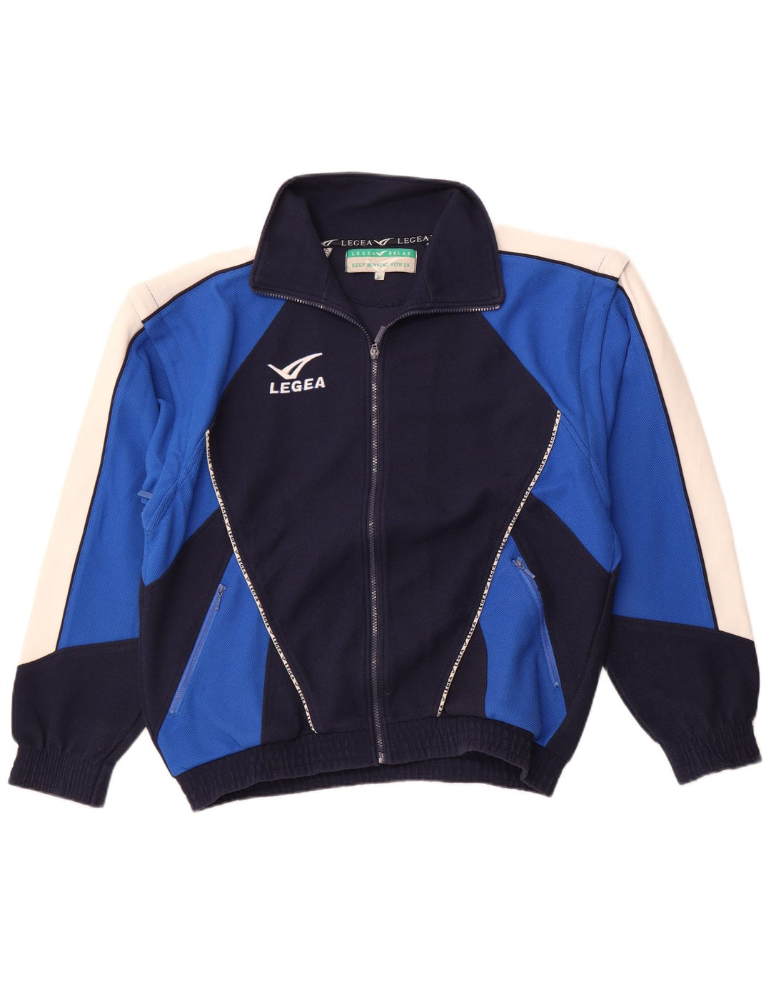LEGEA Mens Treino Top Jaqueta XL Azul Marinho Colourblock Poliéster