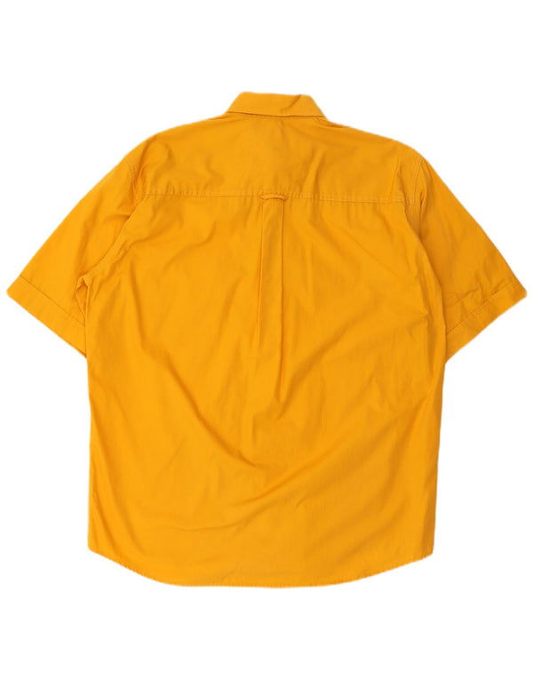 Camisa masculina de manga curta Marlboro Classics algodão amarelo médio