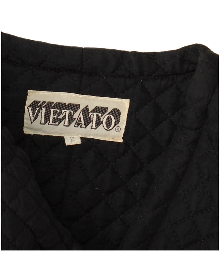 Jaqueta Bolero Vintage Feminina UK 8 Pequena Preta