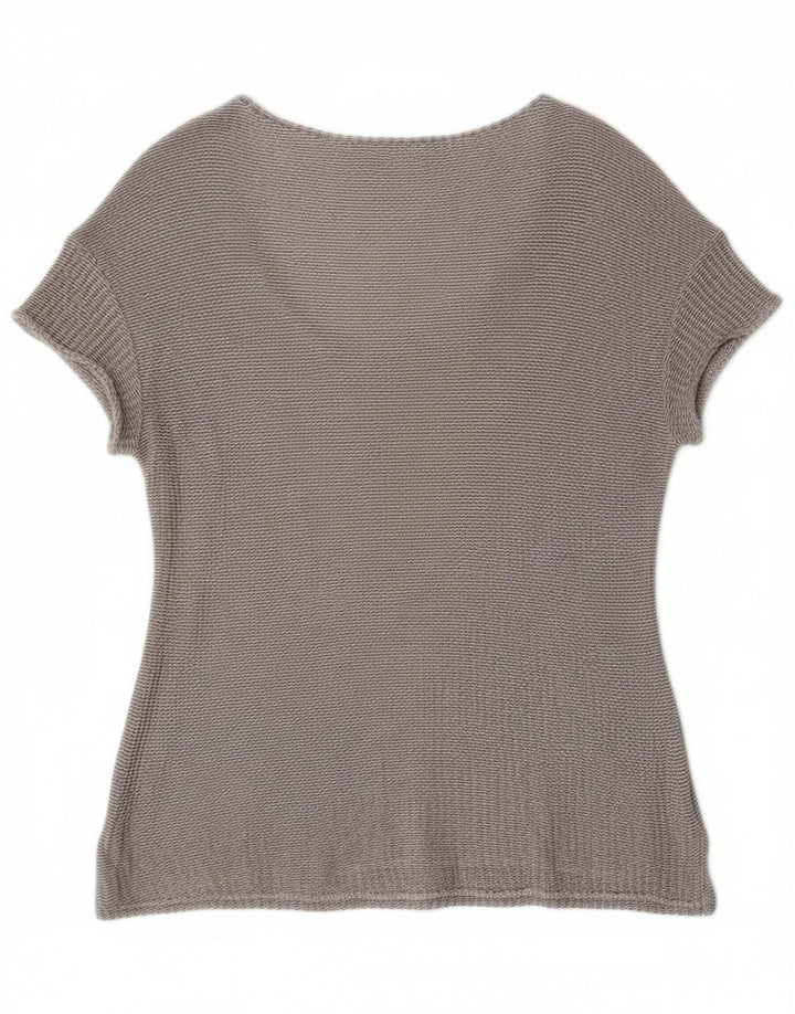 Blusa feminina ZARA UK 12 cinza médio