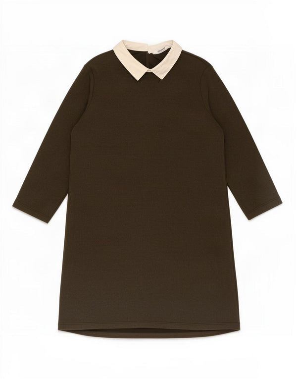 Vestido polo feminino Zara Trafaluc manga 3/4 Reino Unido 14 bloco colorido verde médio