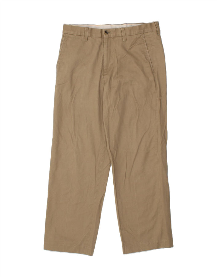 EDDIE BAUER Mens Straight Chino Trousers W33 L30 Beige Cotton Vintage Eddie Bauer and Second-Hand Eddie Bauer from Messina Hembry 