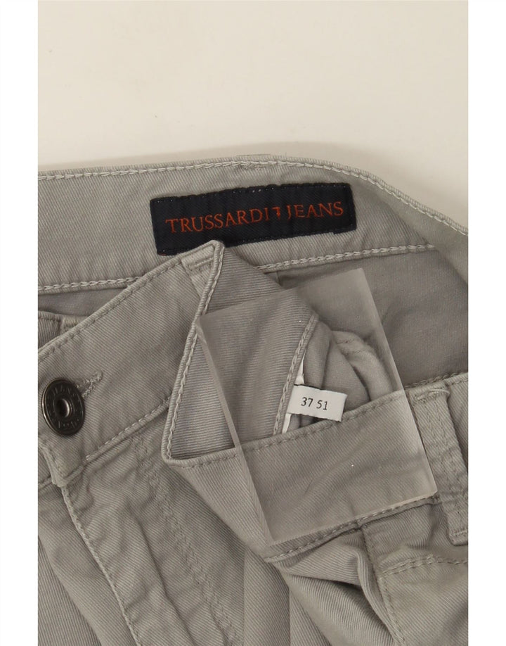 Calça feminina casual slim Trussardi W37 L31 cinza