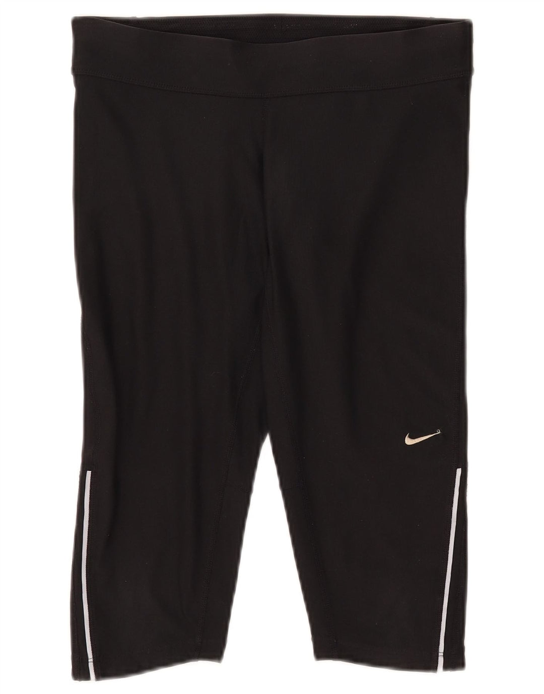 NIKE Womens Dri Fit Bermuda Sport Shorts UK 10 Pequeno Poliéster Preto