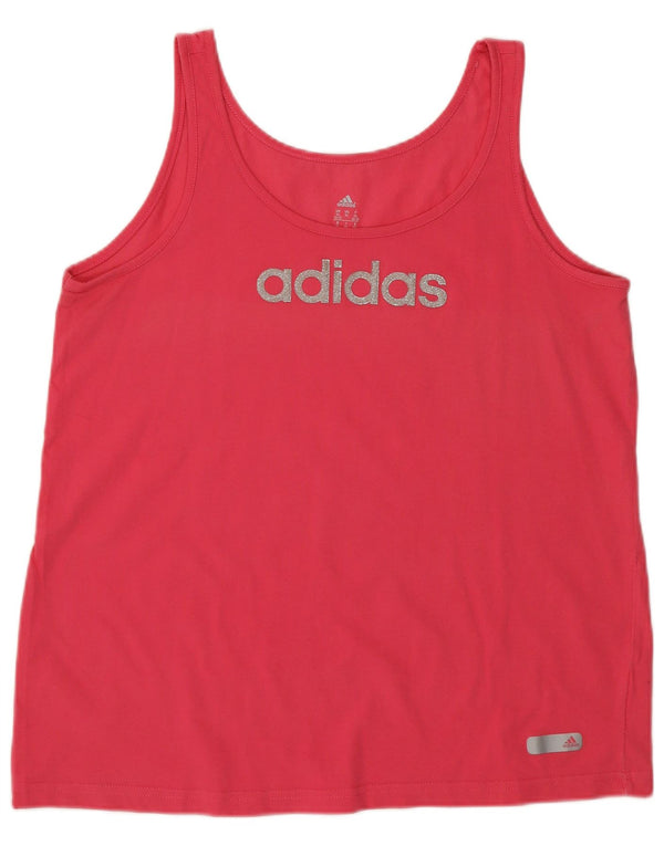 Adidas Mulher Graphic Vest Top UK 20/22 XL Rosa